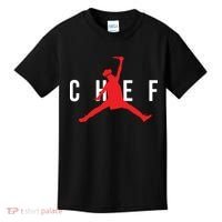 Funny Restaurant Chef Jumping Chef Knife Logo Kids T-Shirt thumb 0