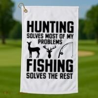 Fishing Reel Cool Papaw Papa Dad Gift Father's Day Grandpa Golf Towel thumb 1