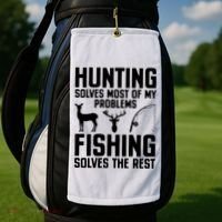 Fishing Reel Cool Papaw Papa Dad Gift Father's Day Grandpa Golf Towel thumb 2