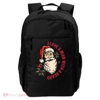 Funny Retro Christmas Santa Claus I Love A Man With A Beard Backpack thumb 0