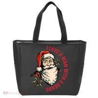 Funny Retro Christmas Santa Claus I Love A Man With A Beard Tote Bag thumb 0