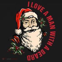 Funny Retro Christmas Santa Claus I Love A Man With A Beard Tote Bag thumb 4