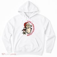 Funny Retro Christmas Santa Claus I Love A Man With A Beard Hoodie thumb 0