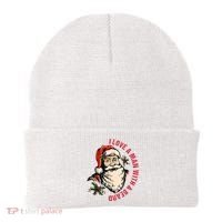 Funny Retro Christmas Santa Claus I Love A Man With A Beard Beanie thumb 0