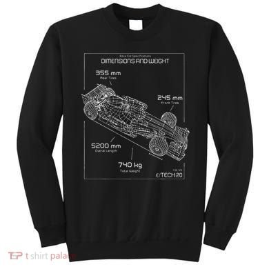Formula Race Car Specifications Team Racing fan engineering Sweatshirt