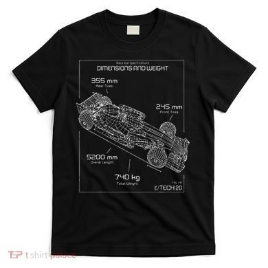Formula Race Car Specifications Team Racing fan engineering T-Shirt
