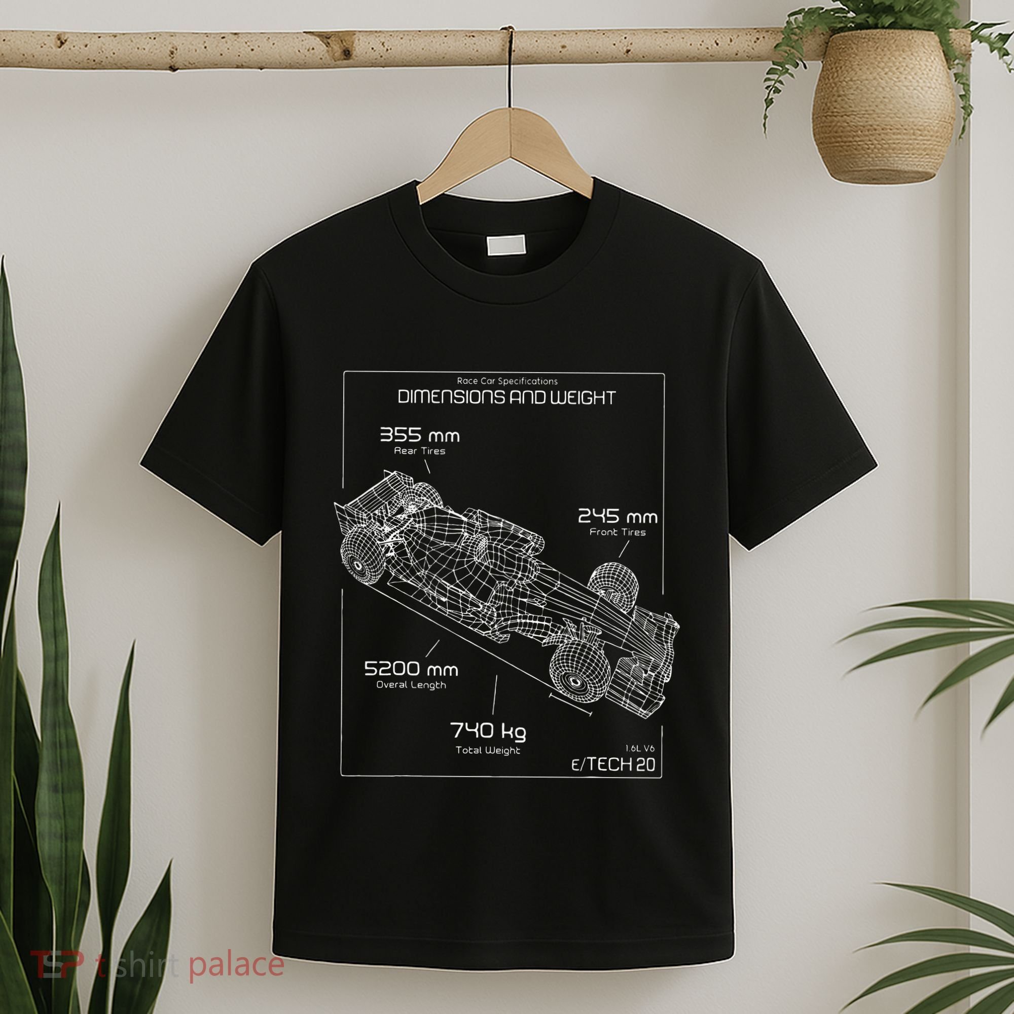 Formula Race Car Specifications Team Racing fan engineering T-Shirt