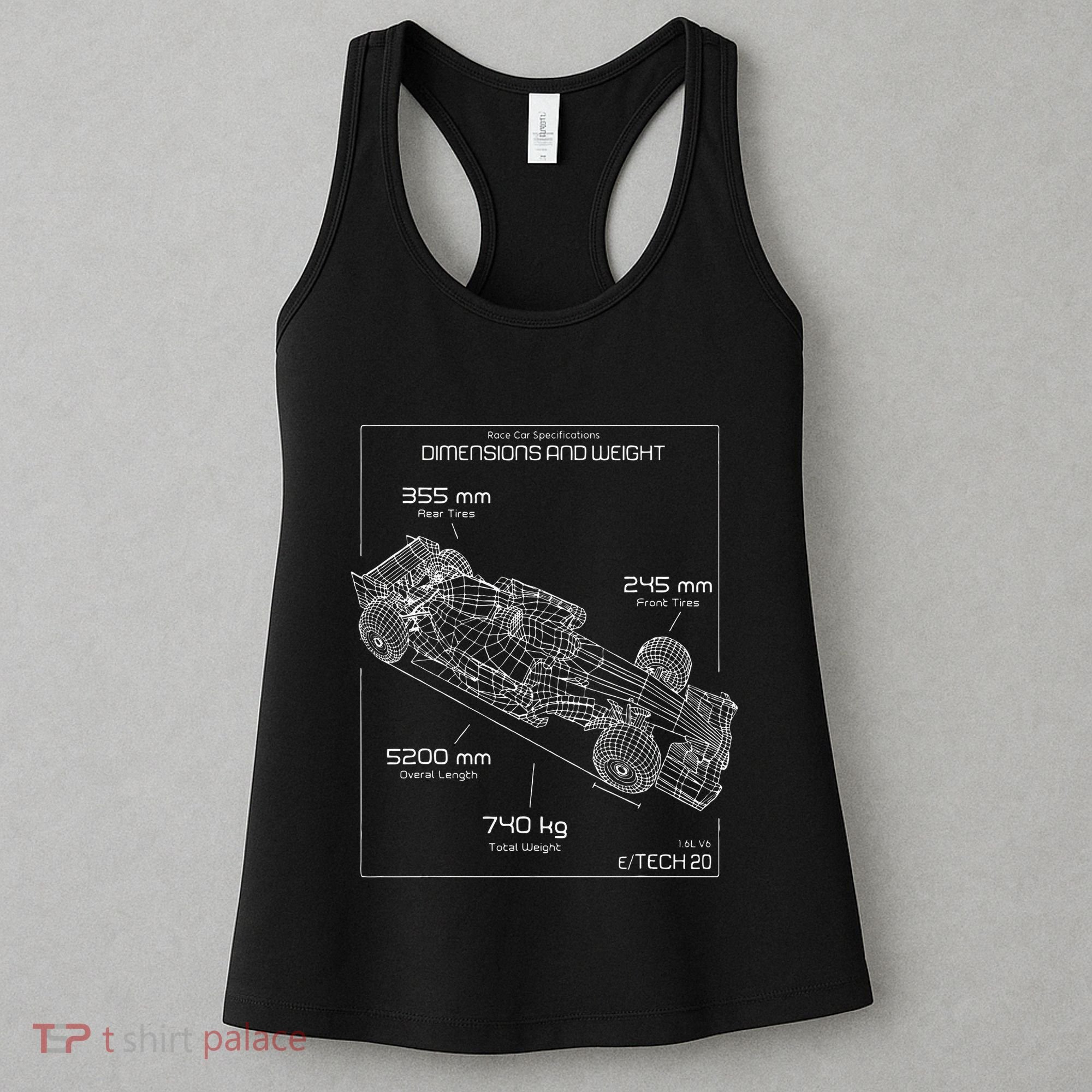 Formula Race Car Specifications Team Racing fan engineering Women's Tank Top