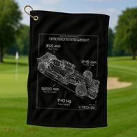 Formula Race Car Specifications Team Racing fan engineering Golf Towel thumb 1