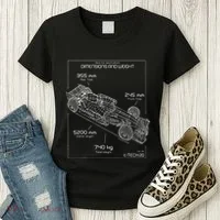 Formula Race Car Specifications Team Racing fan engineering Women's T-Shirt thumb 3
