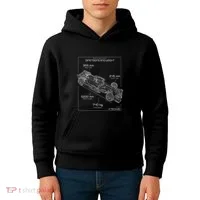 Formula Race Car Specifications Team Racing fan engineering Kids Hoodie thumb 4
