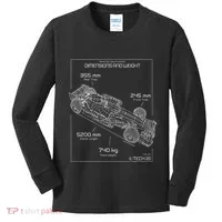 Formula Race Car Specifications Team Racing fan engineering Kids Long Sleeve Shirt thumb 0