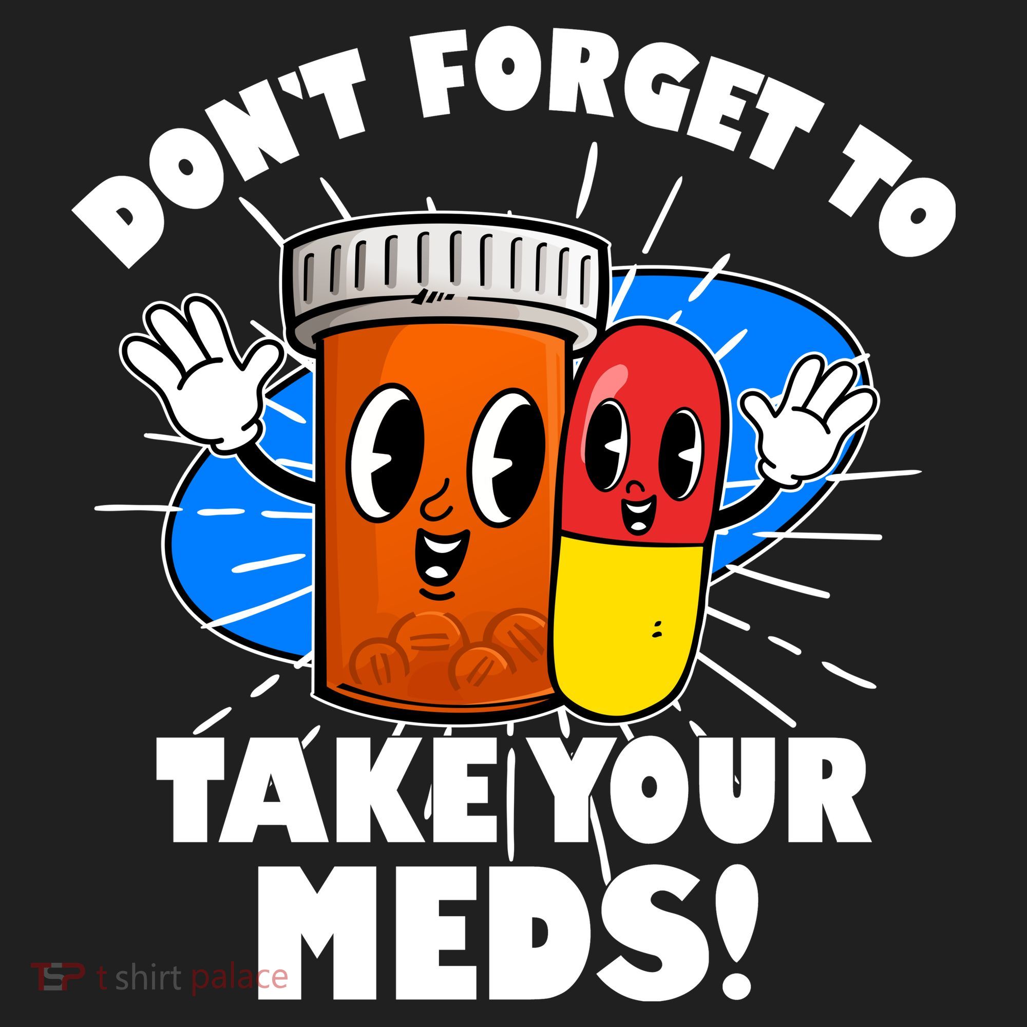 Funny Retro Cartoon Don't Forget To Take Your Meds Women's Sweatshirt