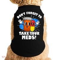 Funny Retro Cartoon Don't Forget To Take Your Meds Doggie Tank thumb 0