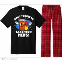 Funny Retro Cartoon Don't Forget To Take Your Meds Pajama Set thumb 0