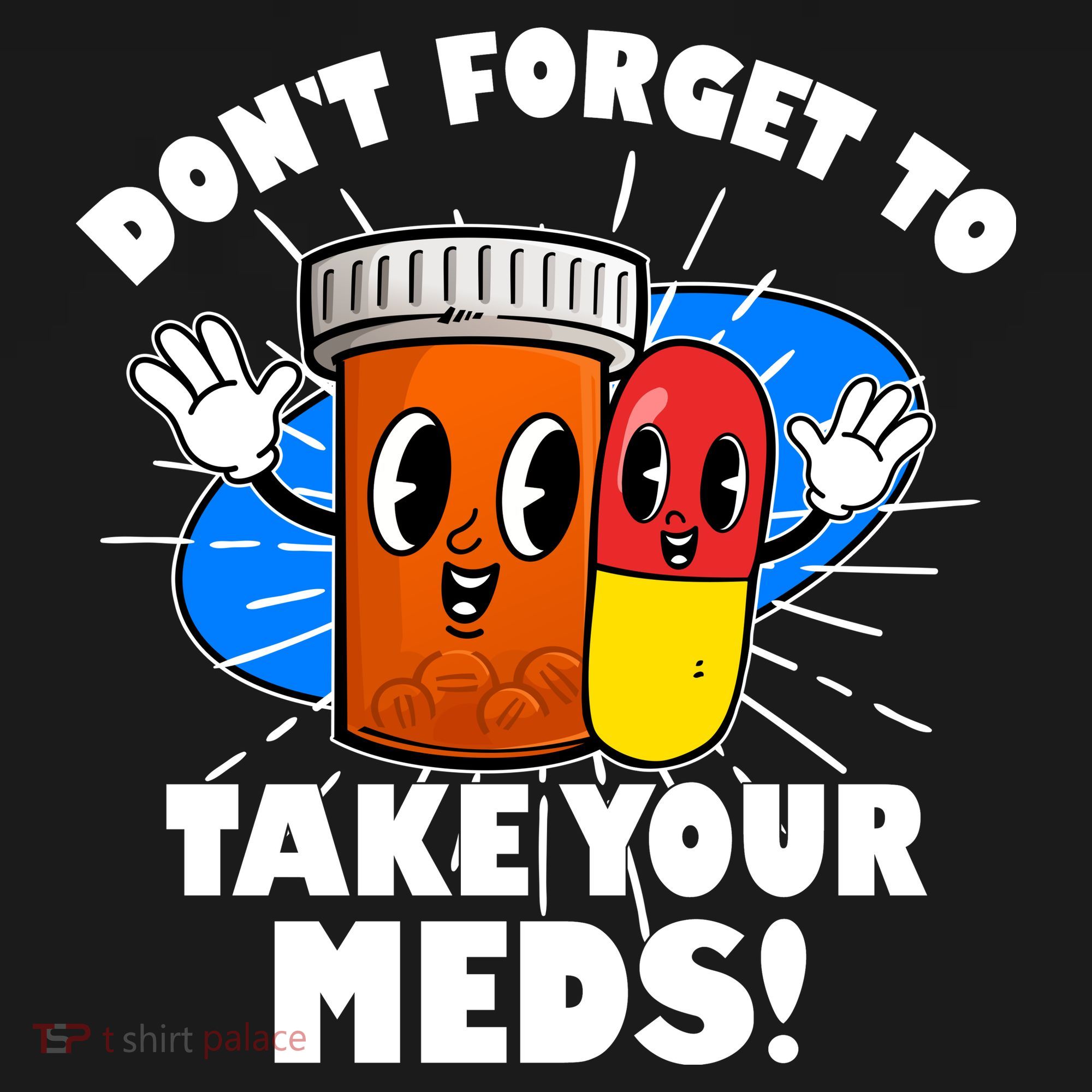 Funny Retro Cartoon Don't Forget To Take Your Meds Women's Hoodie