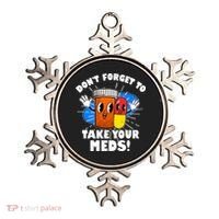 Funny Retro Cartoon Don't Forget To Take Your Meds Ornament thumb 0