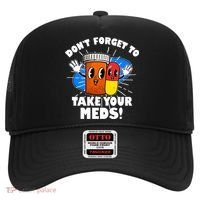 Funny Retro Cartoon Don't Forget To Take Your Meds Hat thumb 0