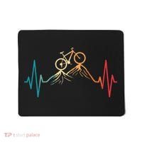 Funny Retro Cycling Heartbeat Bicycle Mountain Bike Biking Mousepad thumb 0