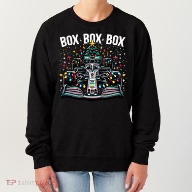 Formula Racing Car Box Box Box Radio Call Fun Christmas Tree Women's Sweatshirt