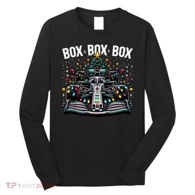 Formula Racing Car Box Box Box Radio Call Fun Christmas Tree Long Sleeve Shirt