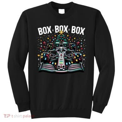 Formula Racing Car Box Box Box Radio Call Fun Christmas Tree Sweatshirt
