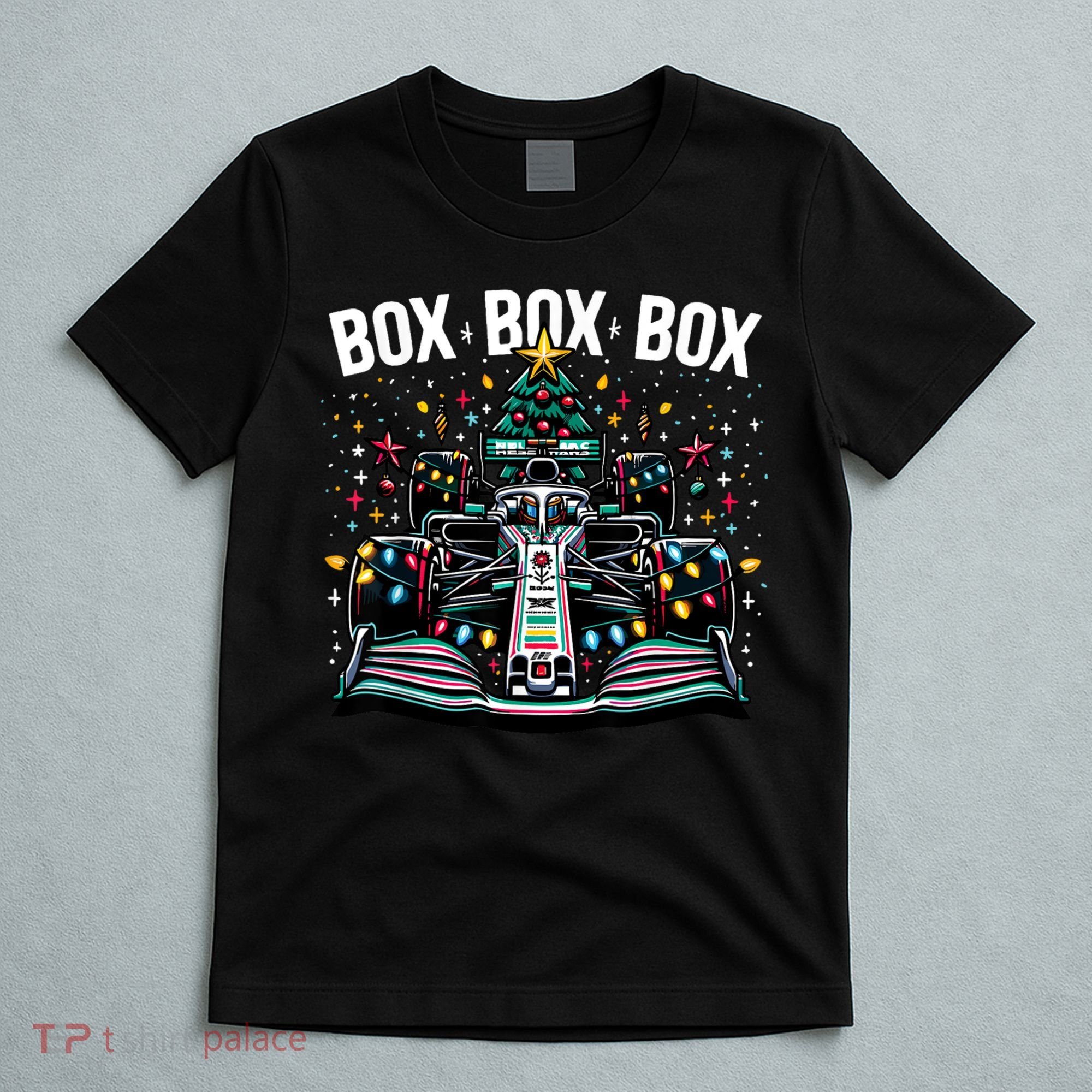 Formula Racing Car Box Box Box Radio Call Fun Christmas Tree T-Shirt