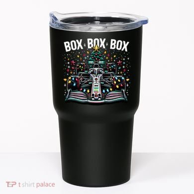 Formula Racing Car Box Box Box Radio Call Fun Christmas Tree Tumbler