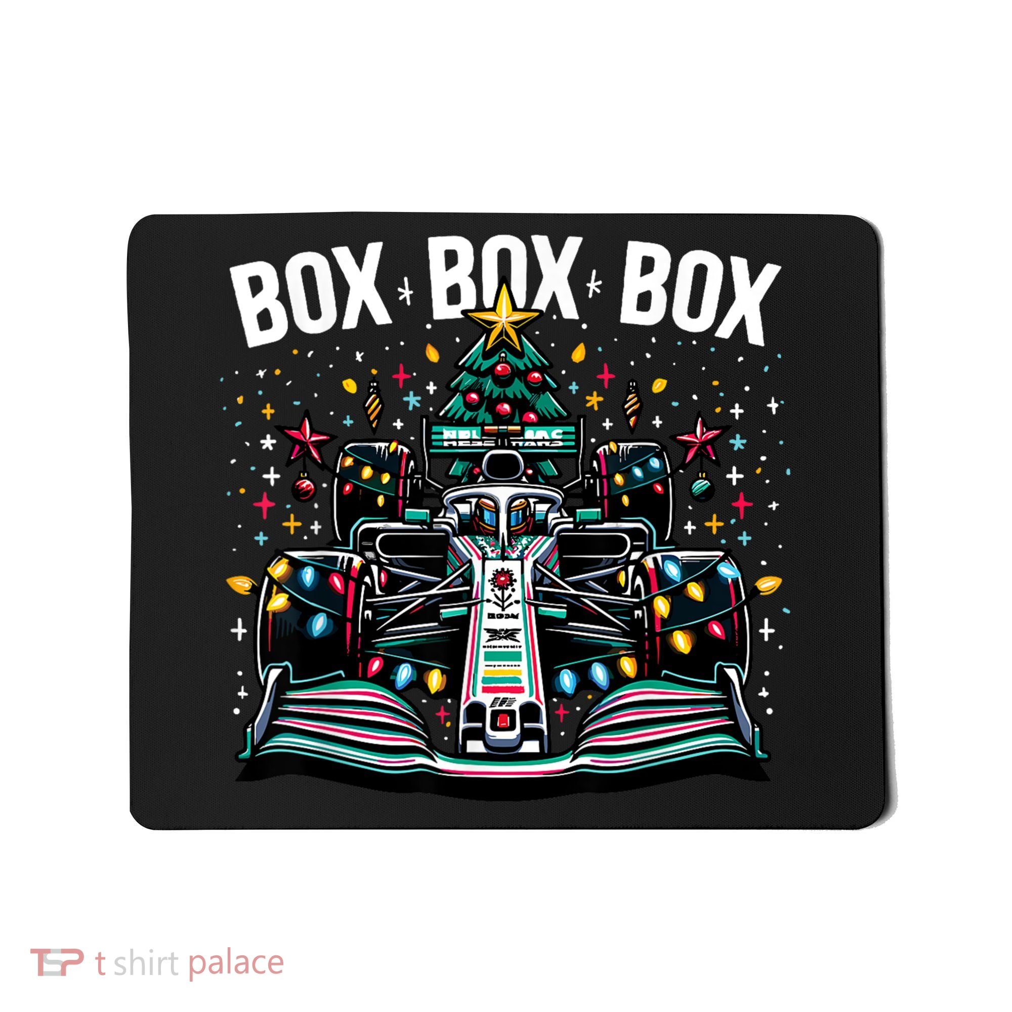 Formula Racing Car Box Box Box Radio Call Fun Christmas Tree Mousepad