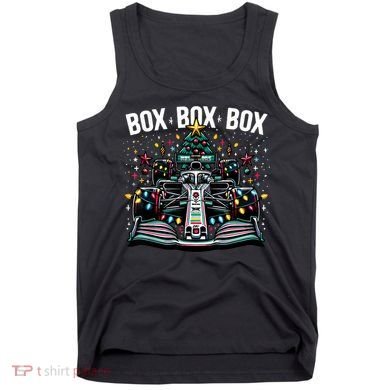 Formula Racing Car Box Box Box Radio Call Fun Christmas Tree Tank Top