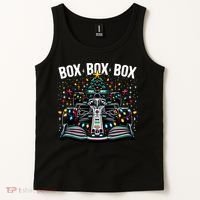 Formula Racing Car Box Box Box Radio Call Fun Christmas Tree Tank Top thumb 2