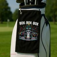 Formula Racing Car Box Box Box Radio Call Fun Christmas Tree Golf Towel thumb 2