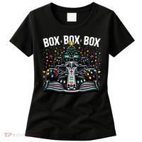 Formula Racing Car Box Box Box Radio Call Fun Christmas Tree Women's T-Shirt thumb 0