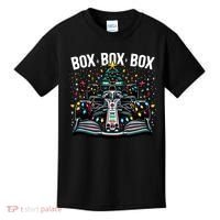 Formula Racing Car Box Box Box Radio Call Fun Christmas Tree Kids T-Shirt thumb 0