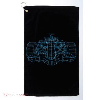 Formula Racing Car Drawing Racing Fan Mechanic Engineer Golf Towel