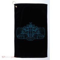 Formula Racing Car Drawing Racing Fan Mechanic Engineer Golf Towel thumb 0