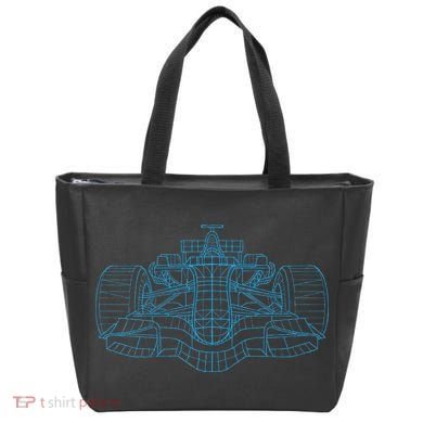 Formula Racing Car Drawing Racing Fan Mechanic Engineer Tote Bag