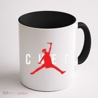 Funny Restaurant Chef Jumping Chef Knife Coffee Mug thumb 1