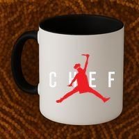 Funny Restaurant Chef Jumping Chef Knife Coffee Mug thumb 2