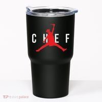 Funny Restaurant Chef Jumping Chef Knife Tumbler thumb 0