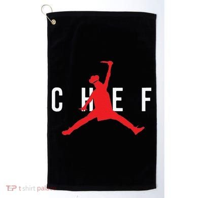 Funny Restaurant Chef Jumping Chef Knife Golf Towel