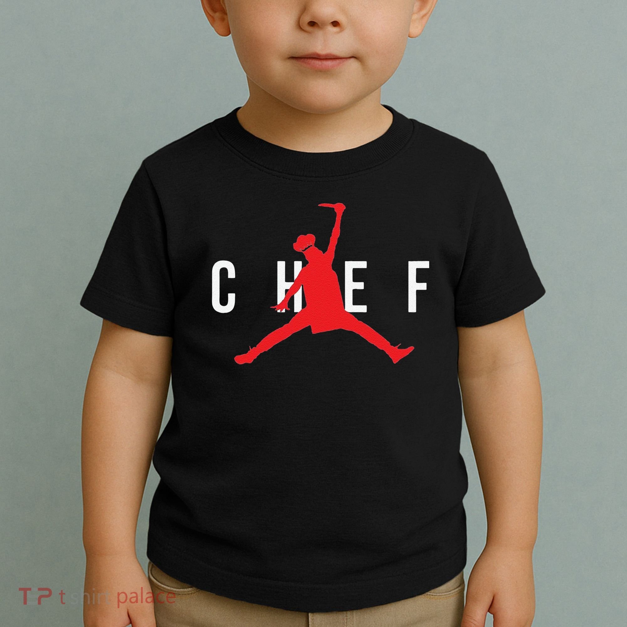 Funny Restaurant Chef Jumping Chef Knife Toddler T-Shirt