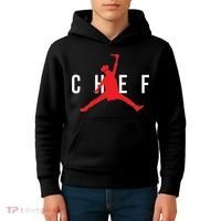 Funny Restaurant Chef Jumping Chef Knife Kids Hoodie thumb 4