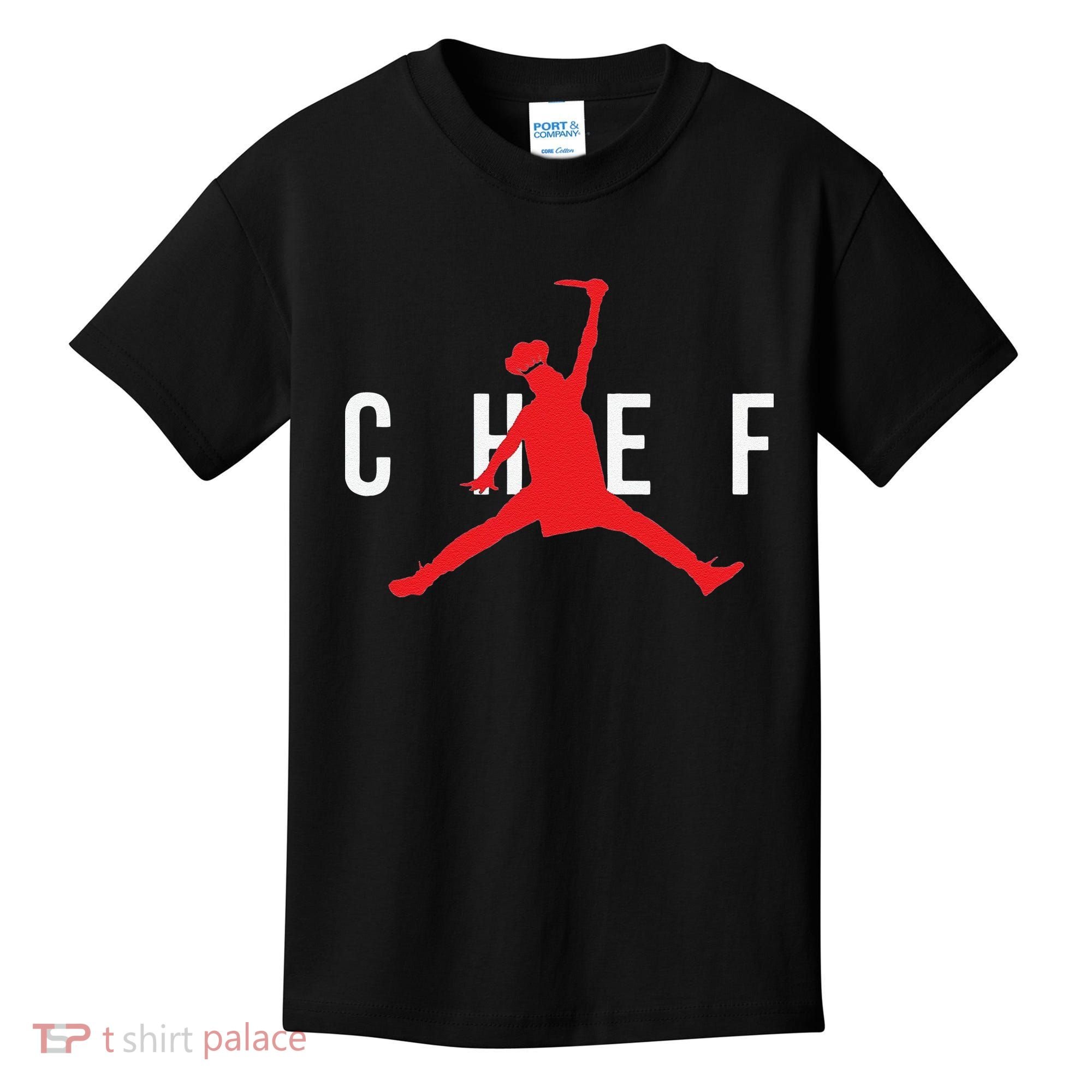 Funny Restaurant Chef Jumping Chef Knife Kids T-Shirt