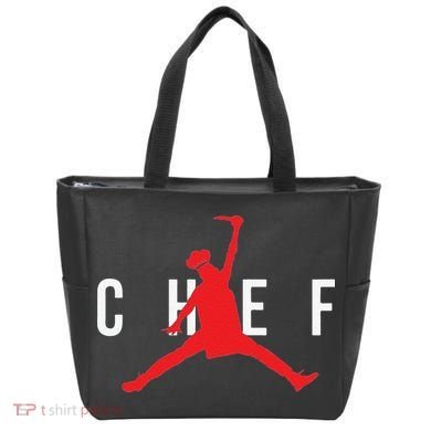 Funny Restaurant Chef Jumping Chef Knife Tote Bag