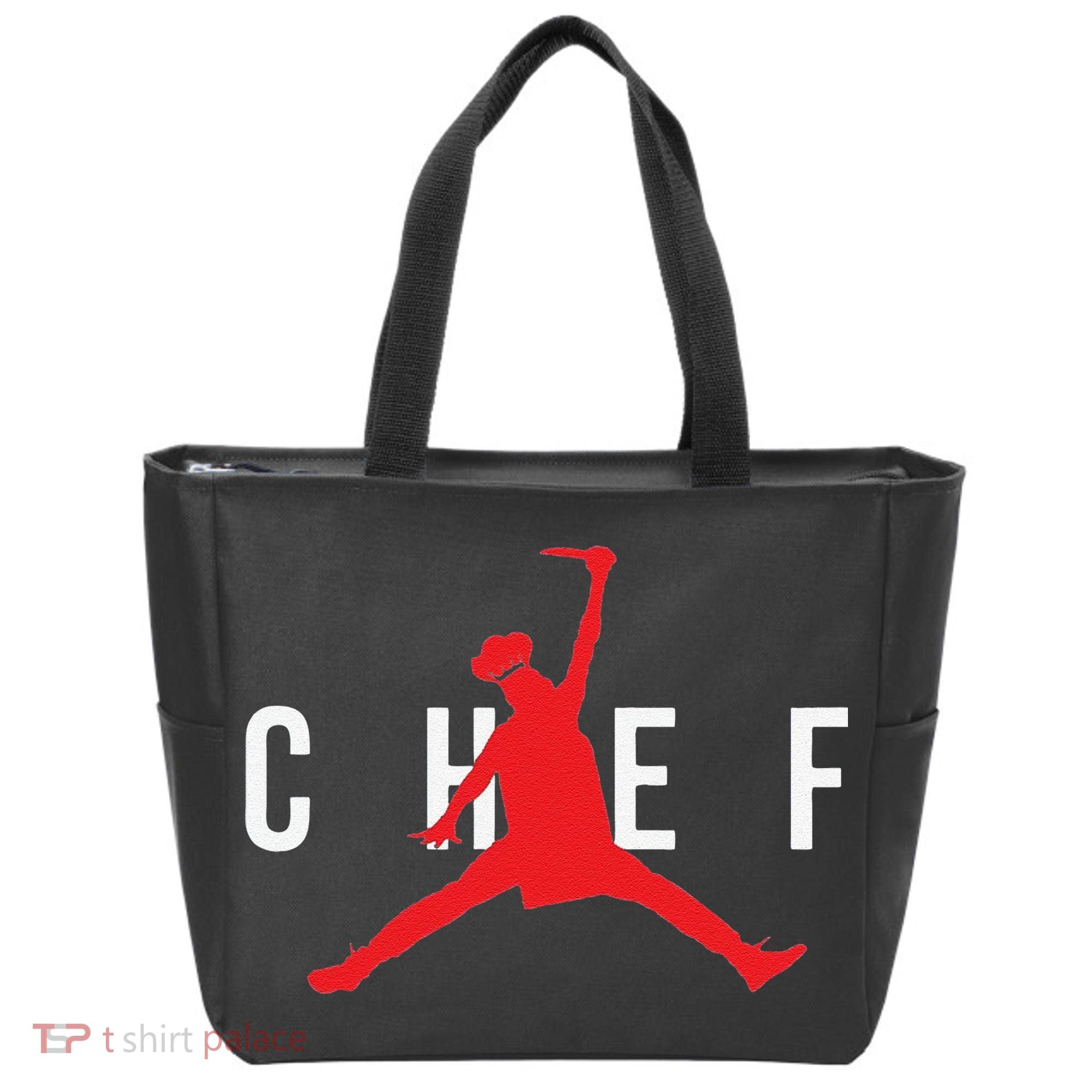 Funny Restaurant Chef Jumping Chef Knife Tote Bag