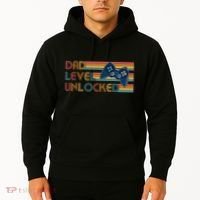 Funny Retro Dad Level Unlocked Gamer Hoodie thumb 2