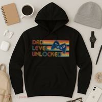 Funny Retro Dad Level Unlocked Gamer Hoodie thumb 3
