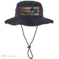 Funny Retro Dad Level Unlocked Gamer Bucket Hat thumb 0
