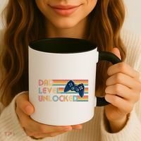 Funny Retro Dad Level Unlocked Gamer Coffee Mug thumb 3